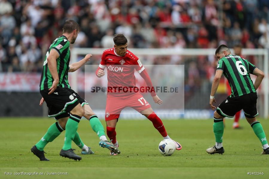 AKON Arena, Würzburg, 29.05.2024, sport, action, DFB, Fussball, Relegation, Relegation zur 3. Liga, H96, FWK, Hannover 96 II, FC Würzburger Kickers - Bild-ID: 2412246