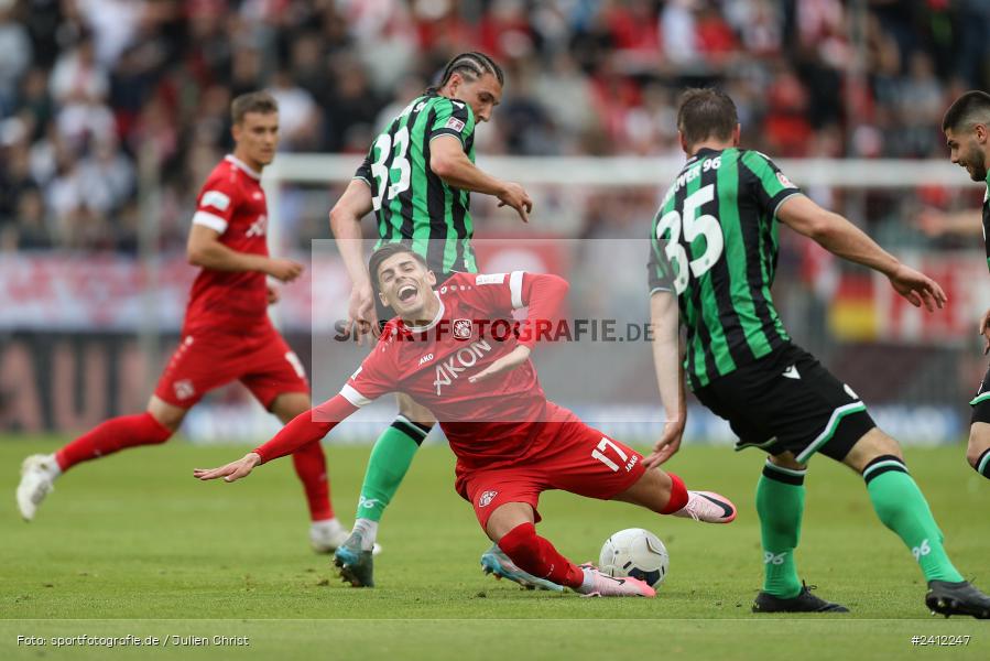 AKON Arena, Würzburg, 29.05.2024, sport, action, DFB, Fussball, Relegation, Relegation zur 3. Liga, H96, FWK, Hannover 96 II, FC Würzburger Kickers - Bild-ID: 2412247