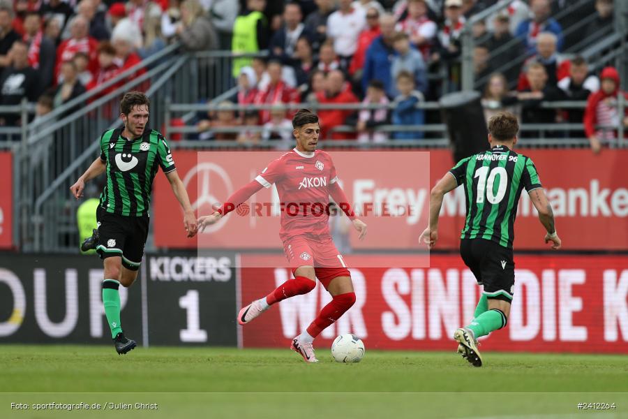 AKON Arena, Würzburg, 29.05.2024, sport, action, DFB, Fussball, Relegation, Relegation zur 3. Liga, H96, FWK, Hannover 96 II, FC Würzburger Kickers - Bild-ID: 2412264