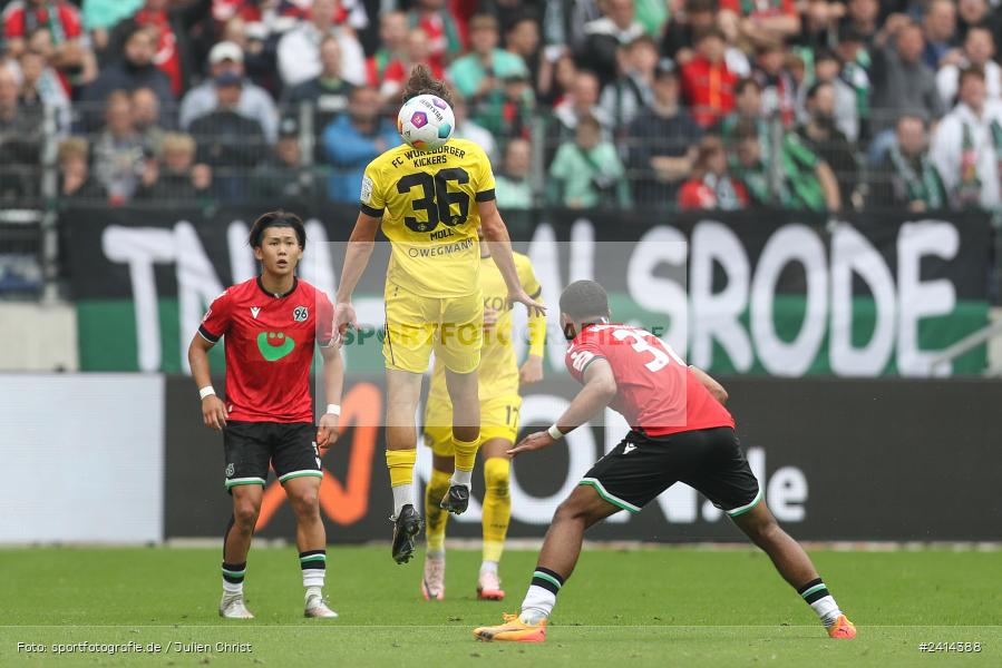 Heinz von Heiden Arena, Hannover, 02.06.2024, sport, action, DFB, Fussball, Regionalliga Nordost, Regionalliga Bayern, Relegation, Relegation zur 3. Liga, FWK, H96, FC Würzburger Kickers, Hannover 96 II - Bild-ID: 2414388