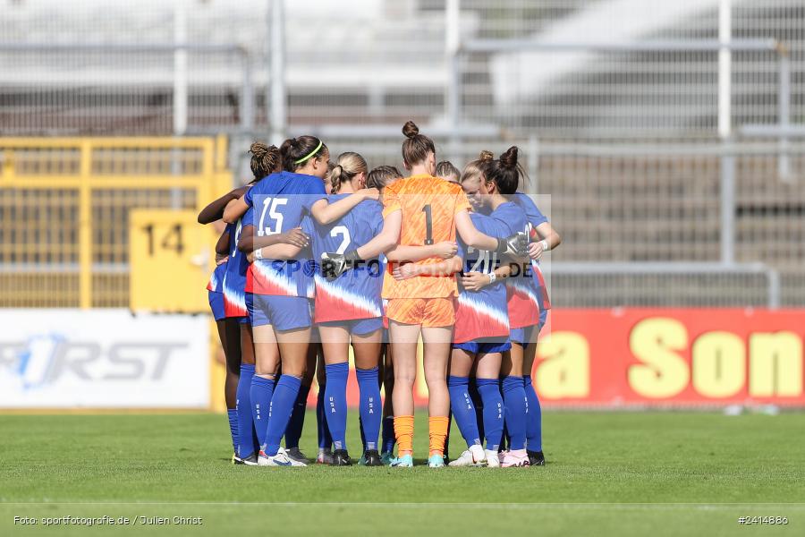 Stadion am Schönbusch, Aschaffenburg, 08.06.2024, sport, action, DFB, Fussball, Juniorinnen, Womens U16, Länderspiel, GER, USA, Deutschland - Bild-ID: 2414886
