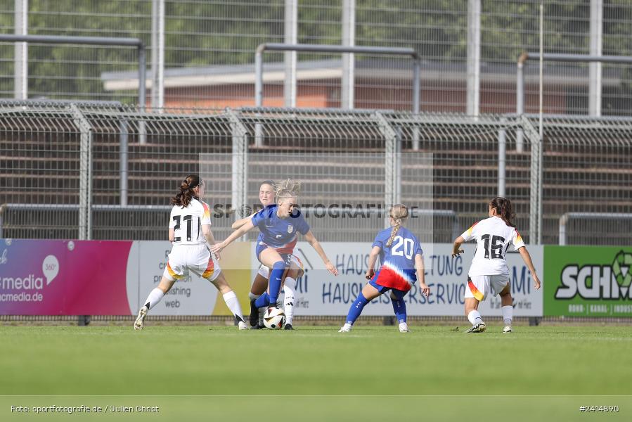 Stadion am Schönbusch, Aschaffenburg, 08.06.2024, sport, action, DFB, Fussball, Juniorinnen, Womens U16, Länderspiel, GER, USA, Deutschland - Bild-ID: 2414890