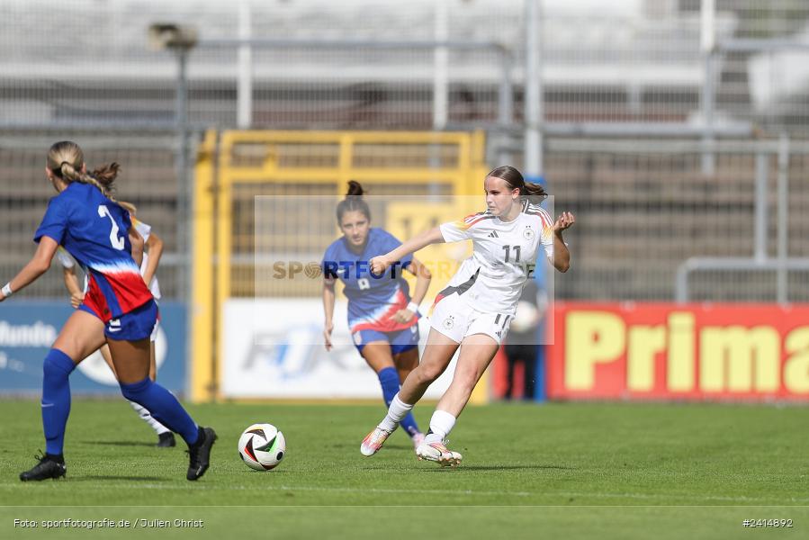 Stadion am Schönbusch, Aschaffenburg, 08.06.2024, sport, action, DFB, Fussball, Juniorinnen, Womens U16, Länderspiel, GER, USA, Deutschland - Bild-ID: 2414892