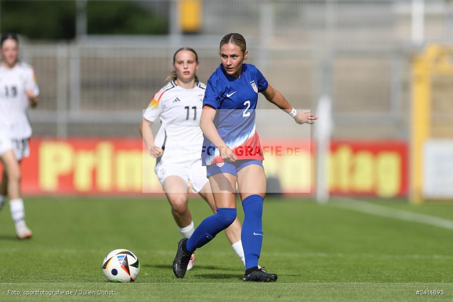 Stadion am Schönbusch, Aschaffenburg, 08.06.2024, sport, action, DFB, Fussball, Juniorinnen, Womens U16, Länderspiel, GER, USA, Deutschland - Bild-ID: 2414893