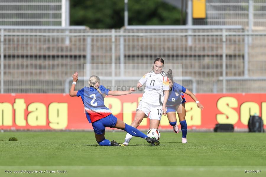 Stadion am Schönbusch, Aschaffenburg, 08.06.2024, sport, action, DFB, Fussball, Juniorinnen, Womens U16, Länderspiel, GER, USA, Deutschland - Bild-ID: 2414897