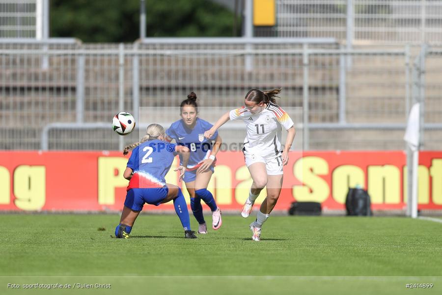 Stadion am Schönbusch, Aschaffenburg, 08.06.2024, sport, action, DFB, Fussball, Juniorinnen, Womens U16, Länderspiel, GER, USA, Deutschland - Bild-ID: 2414899