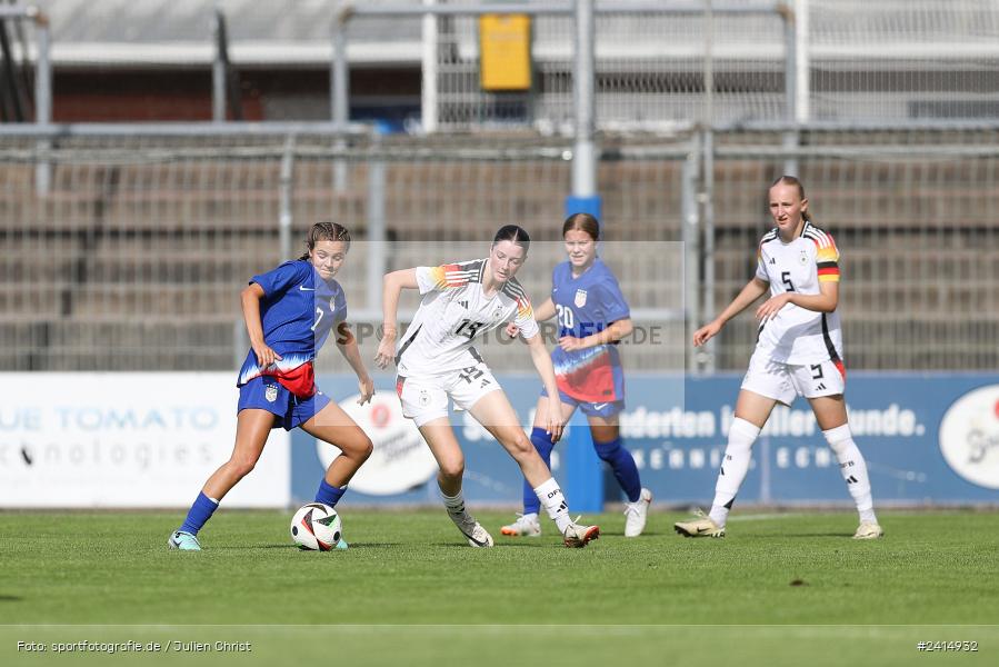 Stadion am Schönbusch, Aschaffenburg, 08.06.2024, sport, action, DFB, Fussball, Juniorinnen, Womens U16, Länderspiel, GER, USA, Deutschland - Bild-ID: 2414932