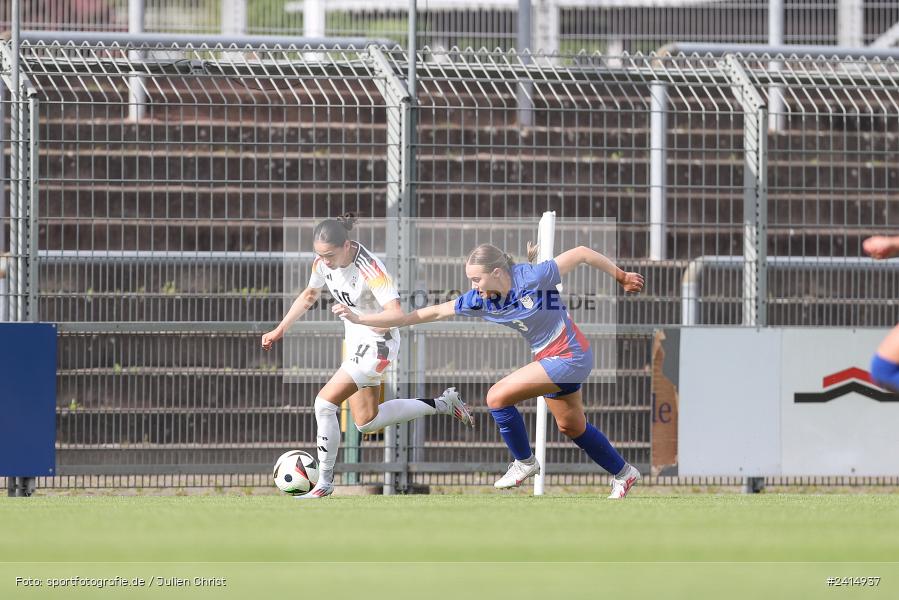 Stadion am Schönbusch, Aschaffenburg, 08.06.2024, sport, action, DFB, Fussball, Juniorinnen, Womens U16, Länderspiel, GER, USA, Deutschland - Bild-ID: 2414937 Stadion am Schönbusch, Aschaffenburg, 08.06.2024, sport, action, DFB, Fussball, Juniorinnen, Womens U16, Länderspiel, GER, USA, Deutschland - Bild-ID: 2414937