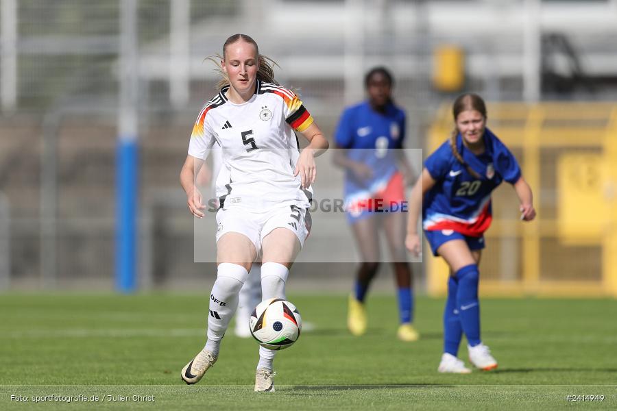 Stadion am Schönbusch, Aschaffenburg, 08.06.2024, sport, action, DFB, Fussball, Juniorinnen, Womens U16, Länderspiel, GER, USA, Deutschland - Bild-ID: 2414949