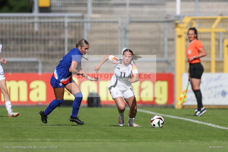 Stadion am Schönbusch, Aschaffenburg, 08.06.2024, sport, action, DFB, Fussball, Juniorinnen, Womens U16, Länderspiel, GER, USA, Deutschland - Bild-ID: 2414954