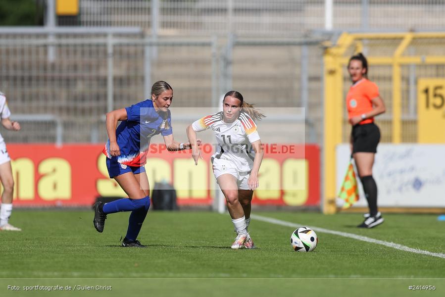 Stadion am Schönbusch, Aschaffenburg, 08.06.2024, sport, action, DFB, Fussball, Juniorinnen, Womens U16, Länderspiel, GER, USA, Deutschland - Bild-ID: 2414956
