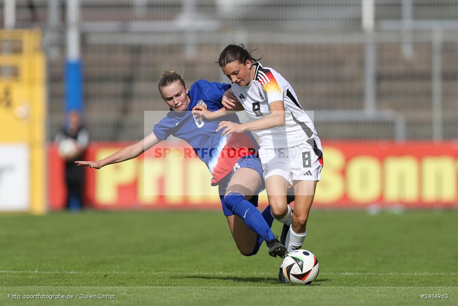 Stadion am Schönbusch, Aschaffenburg, 08.06.2024, sport, action, DFB, Fussball, Juniorinnen, Womens U16, Länderspiel, GER, USA, Deutschland - Bild-ID: 2414963 Stadion am Schönbusch, Aschaffenburg, 08.06.2024, sport, action, DFB, Fussball, Juniorinnen, Womens U16, Länderspiel, GER, USA, Deutschland - Bild-ID: 2414963