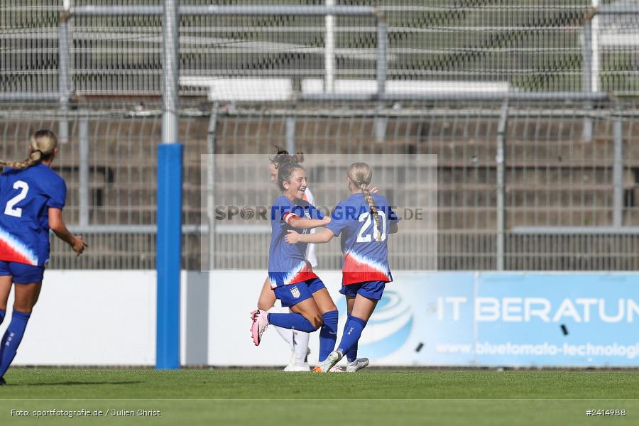 Stadion am Schönbusch, Aschaffenburg, 08.06.2024, sport, action, DFB, Fussball, Juniorinnen, Womens U16, Länderspiel, GER, USA, Deutschland - Bild-ID: 2414988