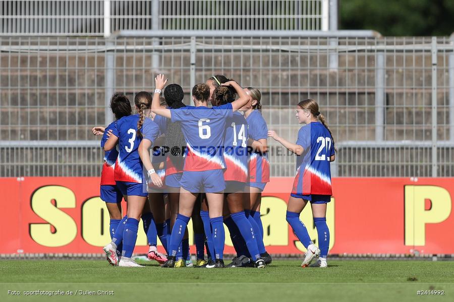 Stadion am Schönbusch, Aschaffenburg, 08.06.2024, sport, action, DFB, Fussball, Juniorinnen, Womens U16, Länderspiel, GER, USA, Deutschland - Bild-ID: 2414992