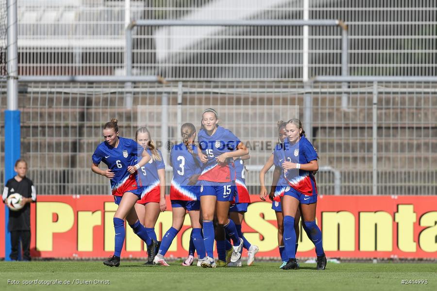 Stadion am Schönbusch, Aschaffenburg, 08.06.2024, sport, action, DFB, Fussball, Juniorinnen, Womens U16, Länderspiel, GER, USA, Deutschland - Bild-ID: 2414993