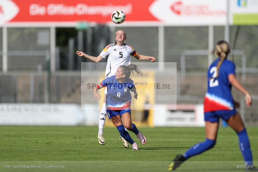 Stadion am Schönbusch, Aschaffenburg, 08.06.2024, sport, action, DFB, Fussball, Juniorinnen, Womens U16, Länderspiel, GER, USA, Deutschland - Bild-ID: 2415009