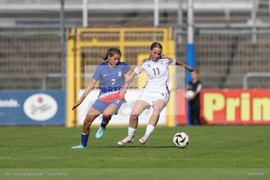 Stadion am Schönbusch, Aschaffenburg, 08.06.2024, sport, action, DFB, Fussball, Juniorinnen, Womens U16, Länderspiel, GER, USA, Deutschland - Bild-ID: 2415010