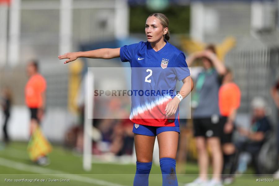 Stadion am Schönbusch, Aschaffenburg, 08.06.2024, sport, action, DFB, Fussball, Juniorinnen, Womens U16, Länderspiel, GER, USA, Deutschland - Bild-ID: 2415020 Stadion am Schönbusch, Aschaffenburg, 08.06.2024, sport, action, DFB, Fussball, Juniorinnen, Womens U16, Länderspiel, GER, USA, Deutschland - Bild-ID: 2415020