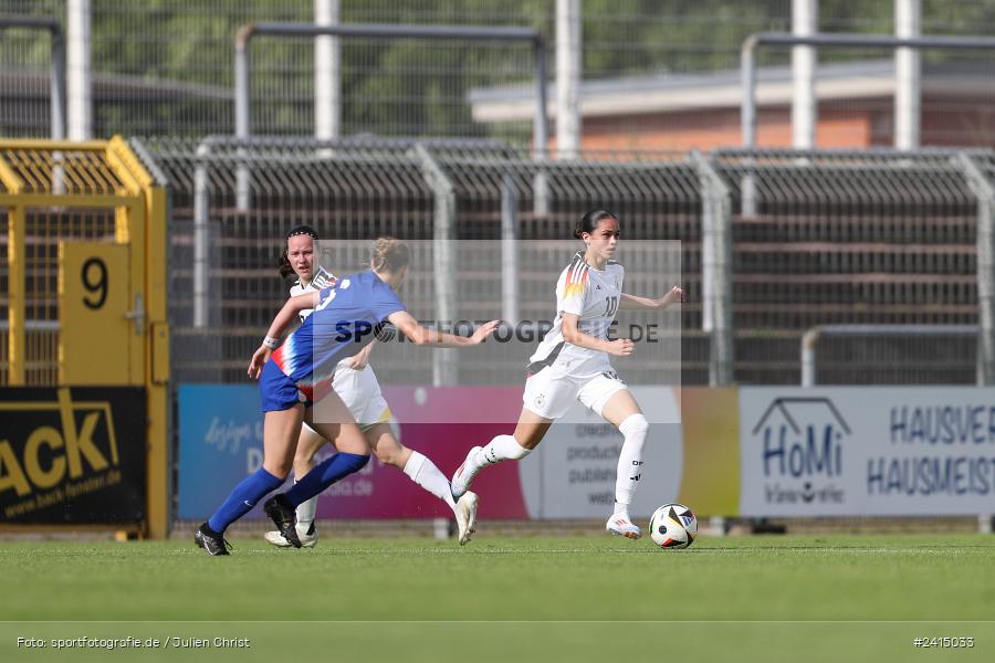 Stadion am Schönbusch, Aschaffenburg, 08.06.2024, sport, action, DFB, Fussball, Juniorinnen, Womens U16, Länderspiel, GER, USA, Deutschland - Bild-ID: 2415033 Stadion am Schönbusch, Aschaffenburg, 08.06.2024, sport, action, DFB, Fussball, Juniorinnen, Womens U16, Länderspiel, GER, USA, Deutschland - Bild-ID: 2415033