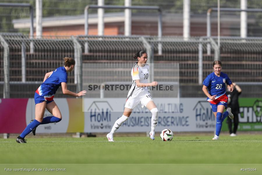 Stadion am Schönbusch, Aschaffenburg, 08.06.2024, sport, action, DFB, Fussball, Juniorinnen, Womens U16, Länderspiel, GER, USA, Deutschland - Bild-ID: 2415034 Stadion am Schönbusch, Aschaffenburg, 08.06.2024, sport, action, DFB, Fussball, Juniorinnen, Womens U16, Länderspiel, GER, USA, Deutschland - Bild-ID: 2415034