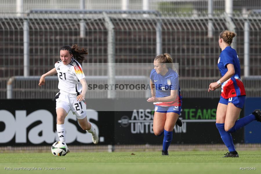 Stadion am Schönbusch, Aschaffenburg, 08.06.2024, sport, action, DFB, Fussball, Juniorinnen, Womens U16, Länderspiel, GER, USA, Deutschland - Bild-ID: 2415043