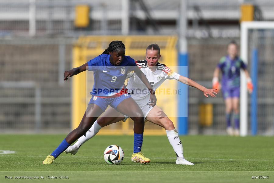 Stadion am Schönbusch, Aschaffenburg, 08.06.2024, sport, action, DFB, Fussball, Juniorinnen, Womens U16, Länderspiel, GER, USA, Deutschland - Bild-ID: 2415045