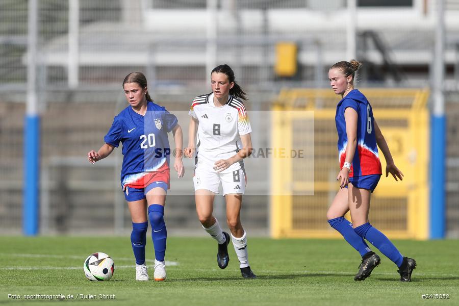 Stadion am Schönbusch, Aschaffenburg, 08.06.2024, sport, action, DFB, Fussball, Juniorinnen, Womens U16, Länderspiel, GER, USA, Deutschland - Bild-ID: 2415052