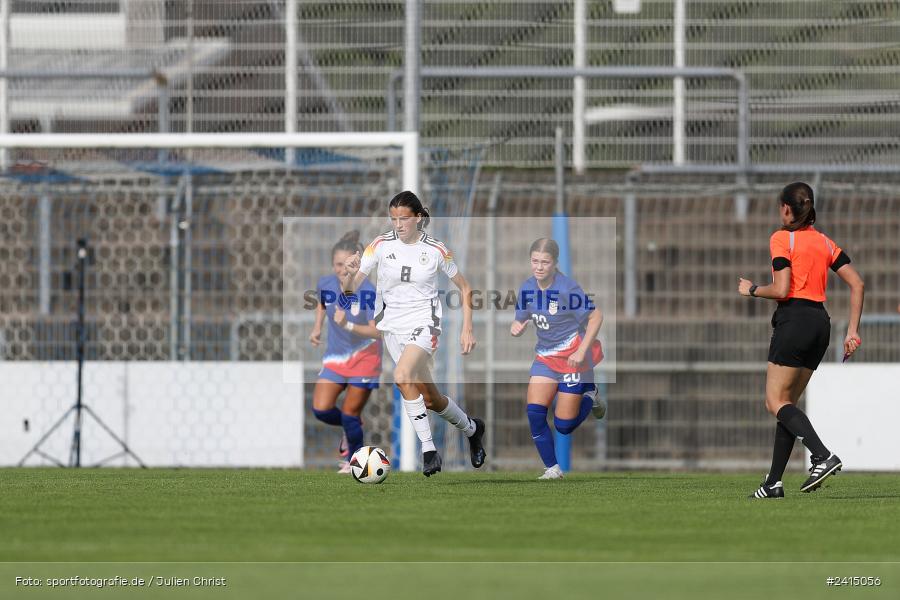 Stadion am Schönbusch, Aschaffenburg, 08.06.2024, sport, action, DFB, Fussball, Juniorinnen, Womens U16, Länderspiel, GER, USA, Deutschland - Bild-ID: 2415056 Stadion am Schönbusch, Aschaffenburg, 08.06.2024, sport, action, DFB, Fussball, Juniorinnen, Womens U16, Länderspiel, GER, USA, Deutschland - Bild-ID: 2415056