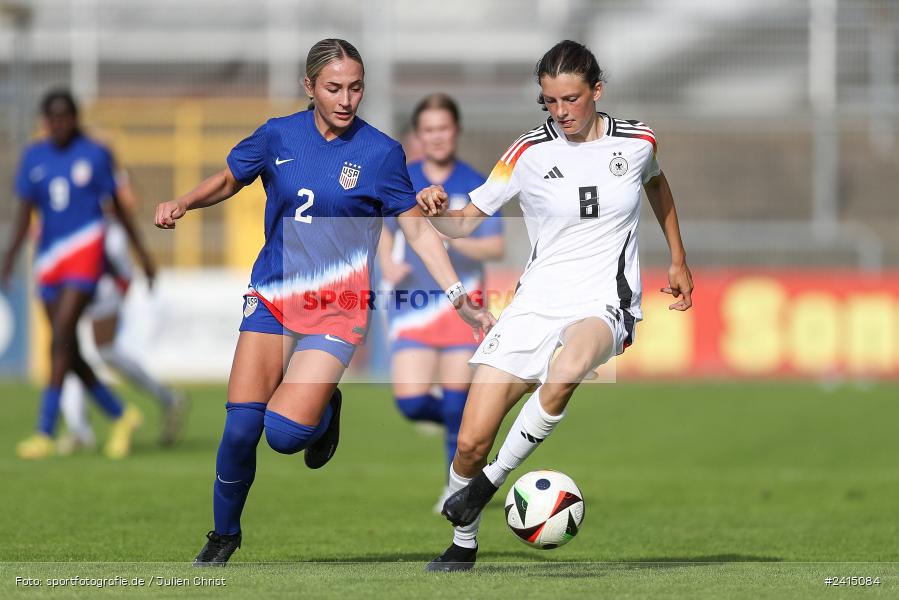 Stadion am Schönbusch, Aschaffenburg, 08.06.2024, sport, action, DFB, Fussball, Juniorinnen, Womens U16, Länderspiel, GER, USA, Deutschland - Bild-ID: 2415084
