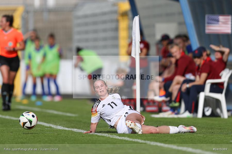 Stadion am Schönbusch, Aschaffenburg, 08.06.2024, sport, action, DFB, Fussball, Juniorinnen, Womens U16, Länderspiel, GER, USA, Deutschland - Bild-ID: 2415089