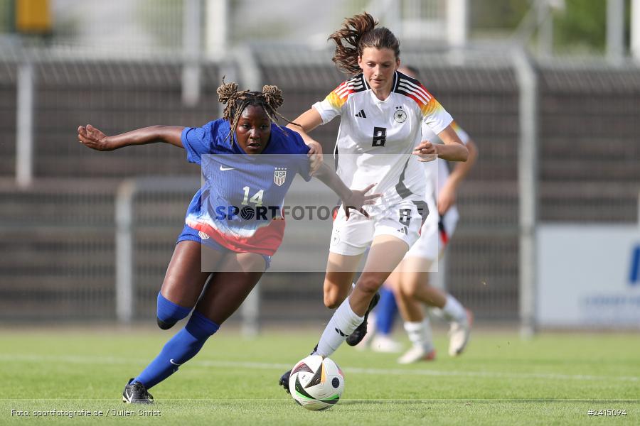 Stadion am Schönbusch, Aschaffenburg, 08.06.2024, sport, action, DFB, Fussball, Juniorinnen, Womens U16, Länderspiel, GER, USA, Deutschland - Bild-ID: 2415094