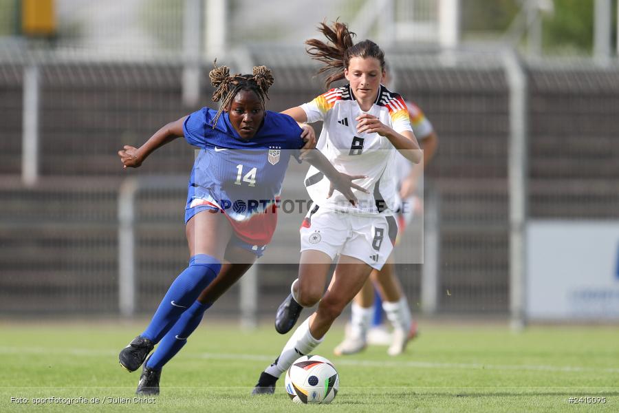 Stadion am Schönbusch, Aschaffenburg, 08.06.2024, sport, action, DFB, Fussball, Juniorinnen, Womens U16, Länderspiel, GER, USA, Deutschland - Bild-ID: 2415095