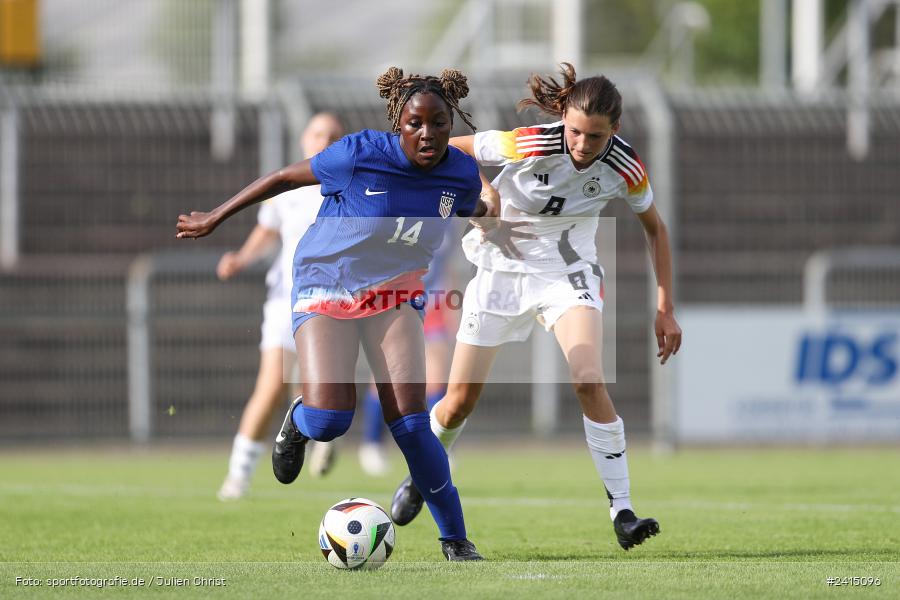 Stadion am Schönbusch, Aschaffenburg, 08.06.2024, sport, action, DFB, Fussball, Juniorinnen, Womens U16, Länderspiel, GER, USA, Deutschland - Bild-ID: 2415096