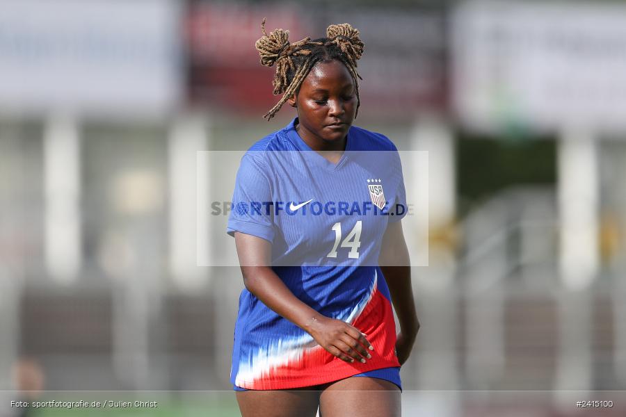 Stadion am Schönbusch, Aschaffenburg, 08.06.2024, sport, action, DFB, Fussball, Juniorinnen, Womens U16, Länderspiel, GER, USA, Deutschland - Bild-ID: 2415100