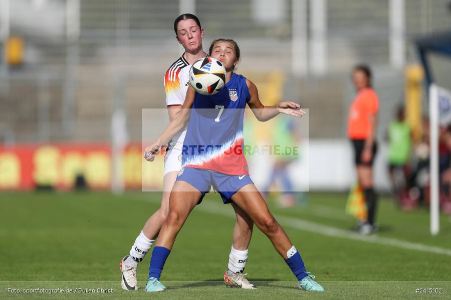 Stadion am Schönbusch, Aschaffenburg, 08.06.2024, sport, action, DFB, Fussball, Juniorinnen, Womens U16, Länderspiel, GER, USA, Deutschland - Bild-ID: 2415102