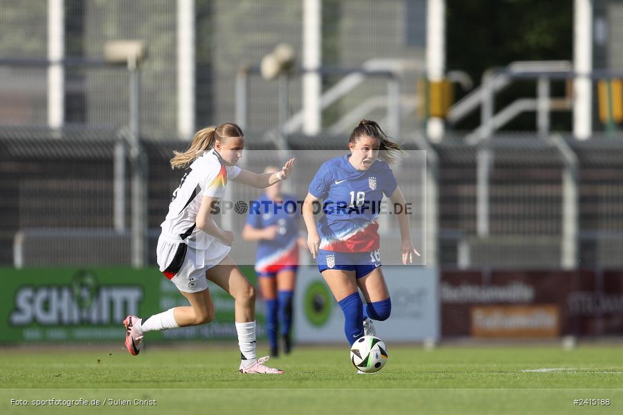 Stadion am Schönbusch, Aschaffenburg, 08.06.2024, sport, action, DFB, Fussball, Juniorinnen, Womens U16, Länderspiel, GER, USA, Deutschland - Bild-ID: 2415188
