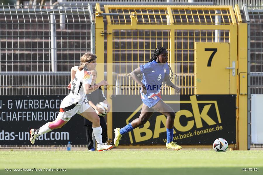 Stadion am Schönbusch, Aschaffenburg, 08.06.2024, sport, action, DFB, Fussball, Juniorinnen, Womens U16, Länderspiel, GER, USA, Deutschland - Bild-ID: 2415195