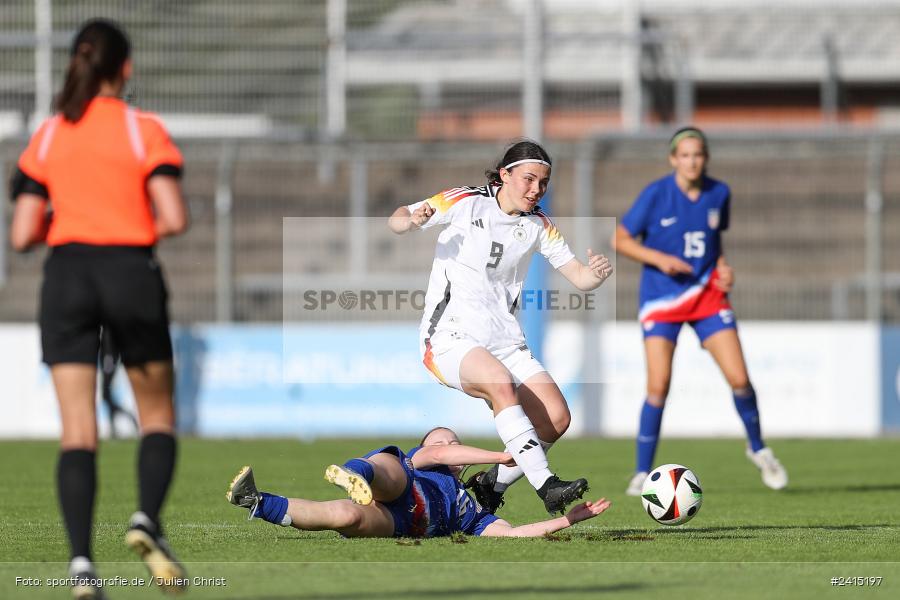 Stadion am Schönbusch, Aschaffenburg, 08.06.2024, sport, action, DFB, Fussball, Juniorinnen, Womens U16, Länderspiel, GER, USA, Deutschland - Bild-ID: 2415197