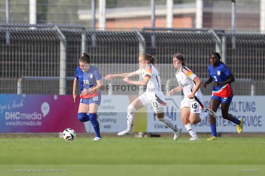 Stadion am Schönbusch, Aschaffenburg, 08.06.2024, sport, action, DFB, Fussball, Juniorinnen, Womens U16, Länderspiel, GER, USA, Deutschland - Bild-ID: 2415221