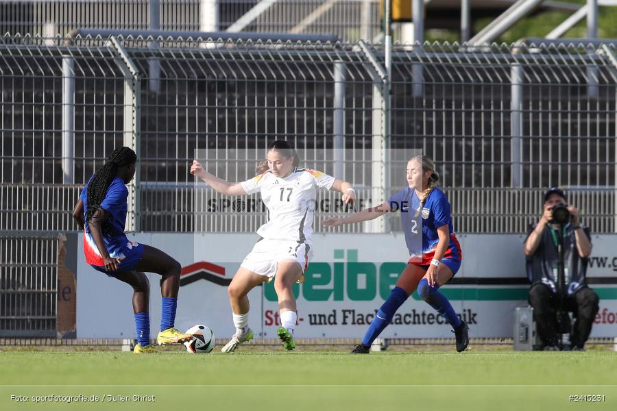 Stadion am Schönbusch, Aschaffenburg, 08.06.2024, sport, action, DFB, Fussball, Juniorinnen, Womens U16, Länderspiel, GER, USA, Deutschland - Bild-ID: 2415231