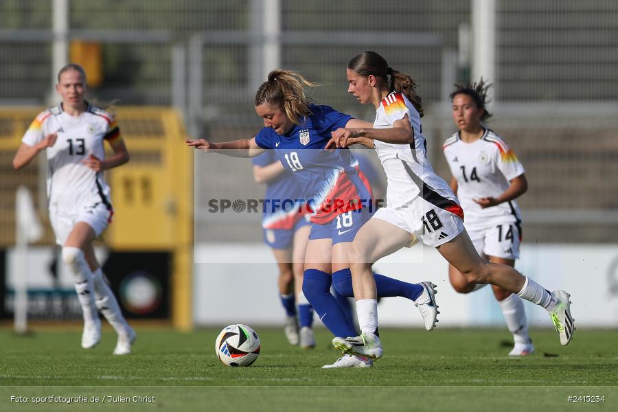 Stadion am Schönbusch, Aschaffenburg, 08.06.2024, sport, action, DFB, Fussball, Juniorinnen, Womens U16, Länderspiel, GER, USA, Deutschland - Bild-ID: 2415234