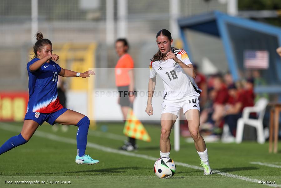 Stadion am Schönbusch, Aschaffenburg, 08.06.2024, sport, action, DFB, Fussball, Juniorinnen, Womens U16, Länderspiel, GER, USA, Deutschland - Bild-ID: 2415236