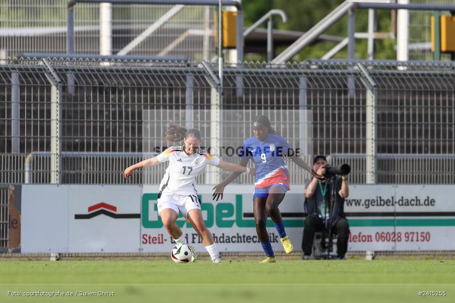 Stadion am Schönbusch, Aschaffenburg, 08.06.2024, sport, action, DFB, Fussball, Juniorinnen, Womens U16, Länderspiel, GER, USA, Deutschland - Bild-ID: 2415255 Stadion am Schönbusch, Aschaffenburg, 08.06.2024, sport, action, DFB, Fussball, Juniorinnen, Womens U16, Länderspiel, GER, USA, Deutschland - Bild-ID: 2415255