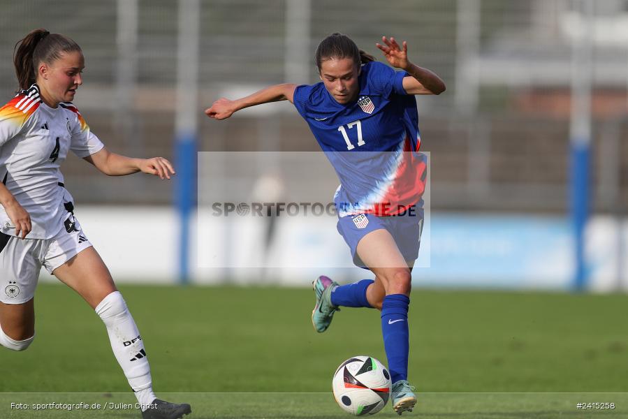 Stadion am Schönbusch, Aschaffenburg, 08.06.2024, sport, action, DFB, Fussball, Juniorinnen, Womens U16, Länderspiel, GER, USA, Deutschland - Bild-ID: 2415258