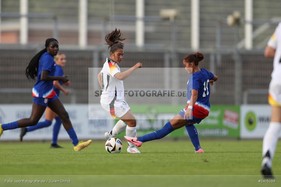 Stadion am Schönbusch, Aschaffenburg, 08.06.2024, sport, action, DFB, Fussball, Juniorinnen, Womens U16, Länderspiel, GER, USA, Deutschland - Bild-ID: 2415259