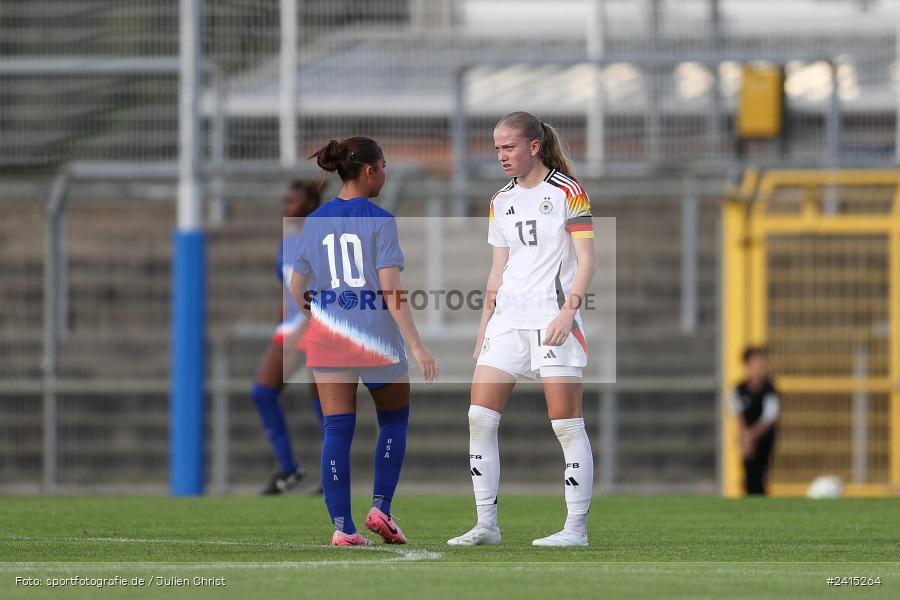 Stadion am Schönbusch, Aschaffenburg, 08.06.2024, sport, action, DFB, Fussball, Juniorinnen, Womens U16, Länderspiel, GER, USA, Deutschland - Bild-ID: 2415264
