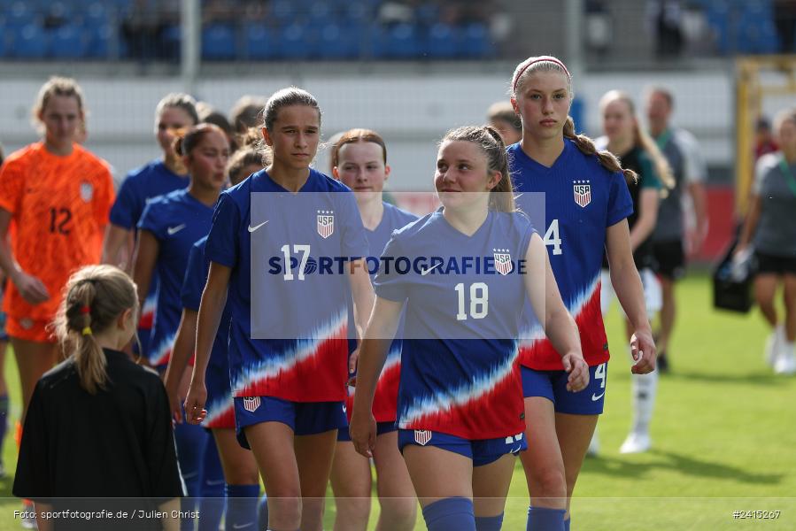 Stadion am Schönbusch, Aschaffenburg, 09.06.2024, sport, action, DFB, Fussball, Juniorinnen, Womens U16, Länderspiel, GER, USA, Deutschland - Bild-ID: 2415267