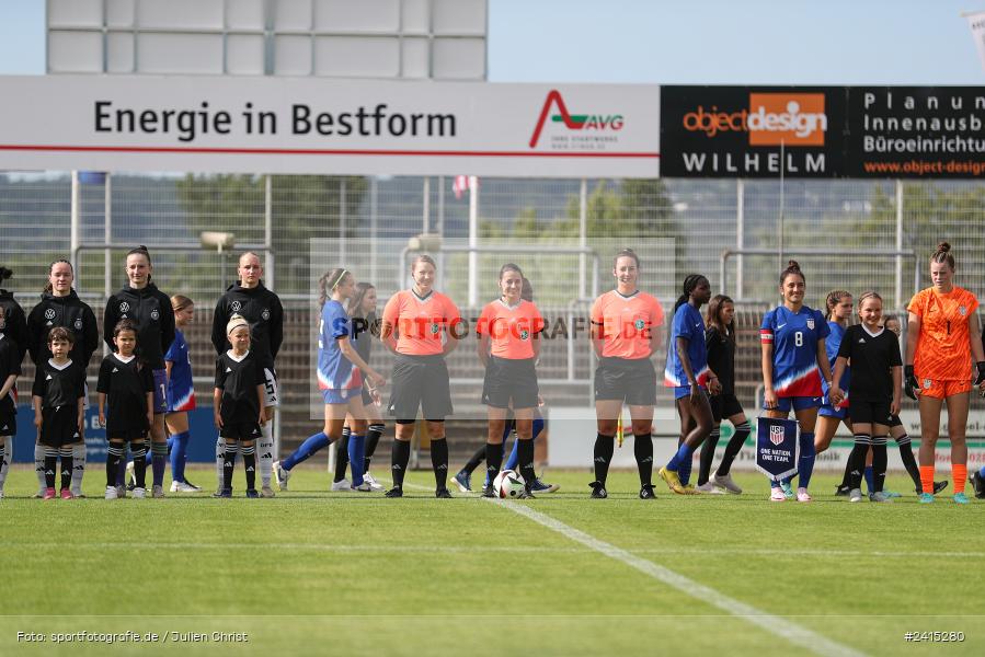 Stadion am Schönbusch, Aschaffenburg, 09.06.2024, sport, action, DFB, Fussball, Juniorinnen, Womens U16, Länderspiel, GER, USA, Deutschland - Bild-ID: 2415280
