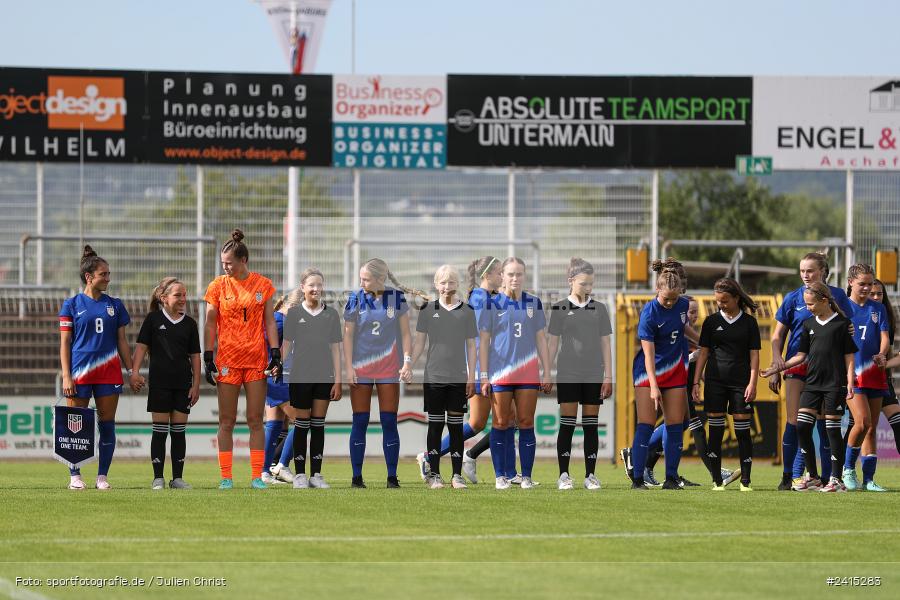 Stadion am Schönbusch, Aschaffenburg, 09.06.2024, sport, action, DFB, Fussball, Juniorinnen, Womens U16, Länderspiel, GER, USA, Deutschland - Bild-ID: 2415283