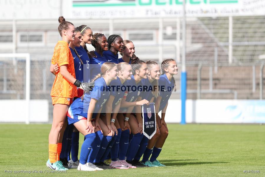 Stadion am Schönbusch, Aschaffenburg, 09.06.2024, sport, action, DFB, Fussball, Juniorinnen, Womens U16, Länderspiel, GER, USA, Deutschland - Bild-ID: 2415288